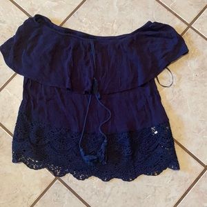 Shein- navy off the shoulder top